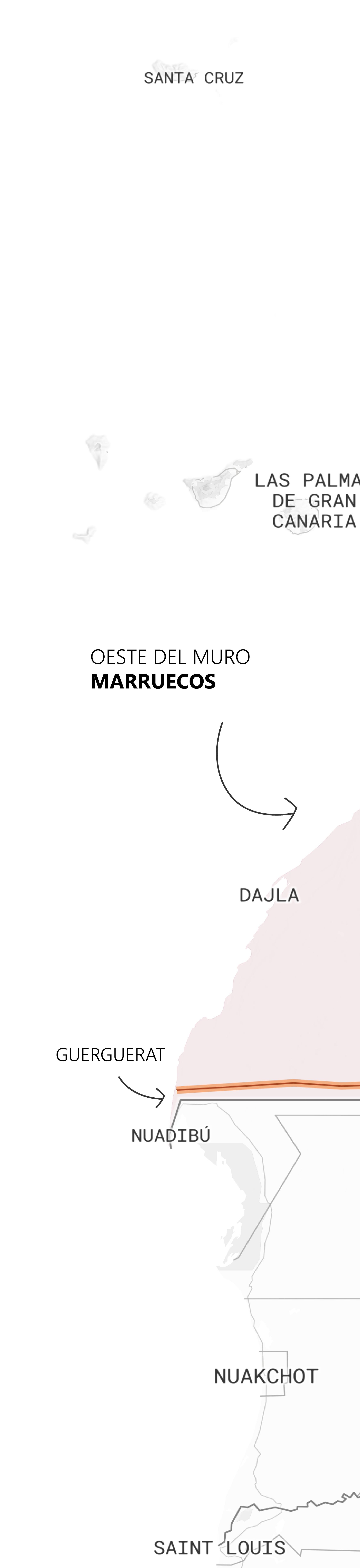 Mapa muro sáhara occidental